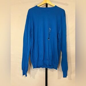 PIOMBO Men's XXL Pima Cotton Blue Sweater‎